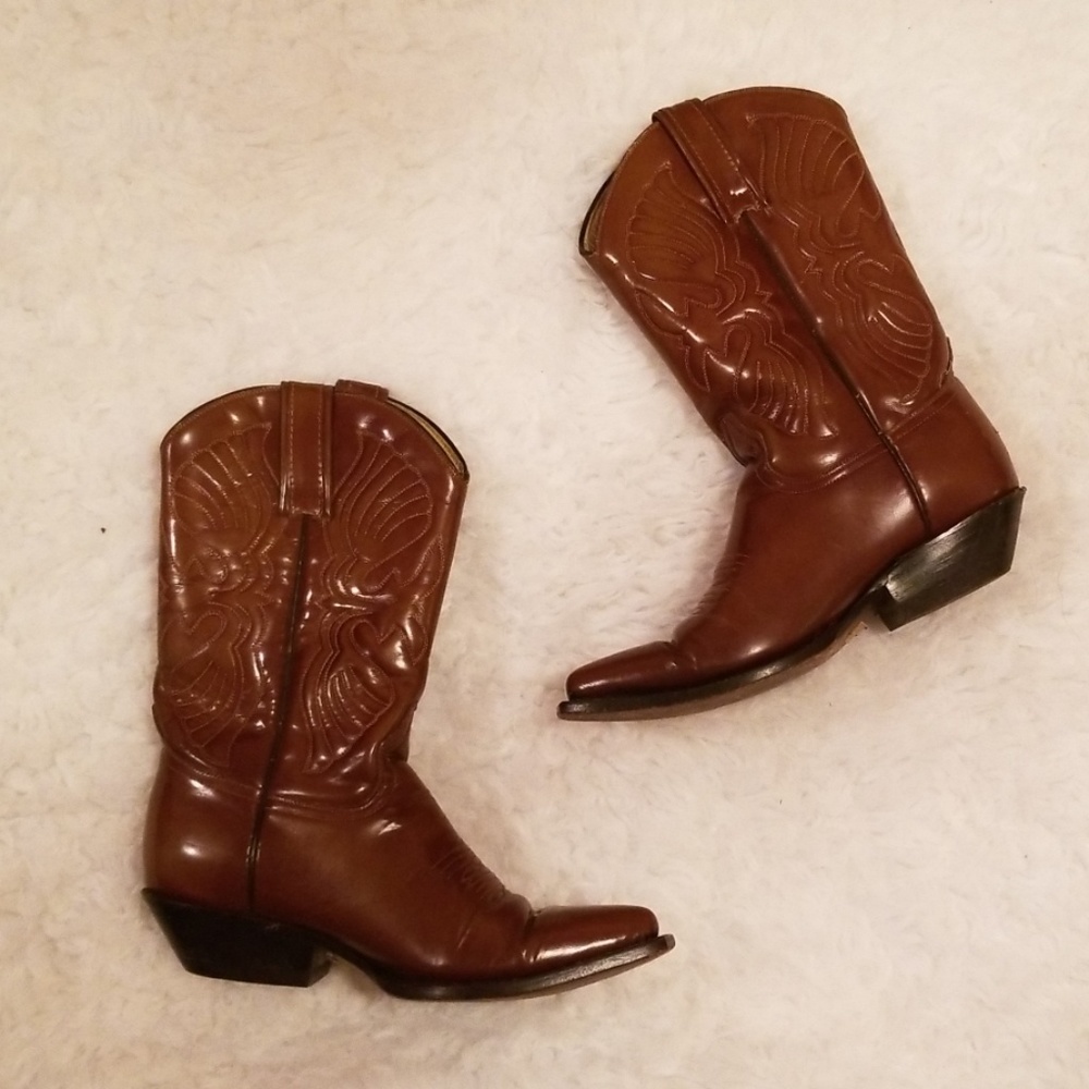 CABORCA Tan Brown Leather Festival Cowgirl Beyonce Boots 6